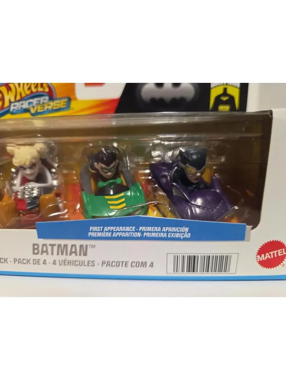 2024 Hot Wheels Racer Verse - Batman - 4 Pack - Brand New Harley Quinn Catwoman